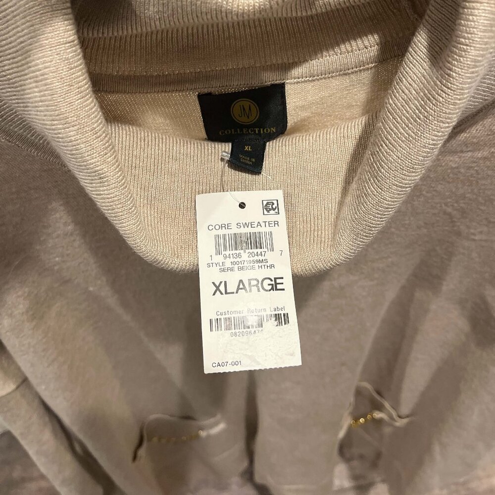 NWT Collection Women's Turtleneck Tunic Core Sweater Beige - Size XL